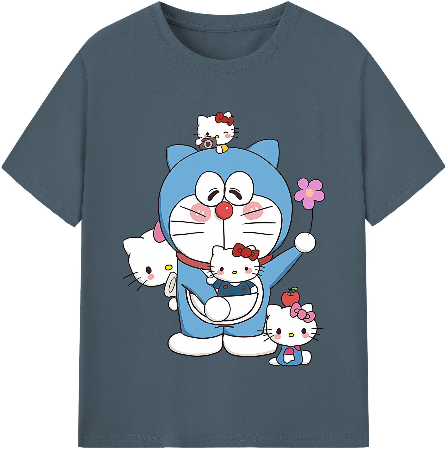 （画像用） ドラえもん Doraemon 綿100％半袖Tシャツ（フロントプリント）